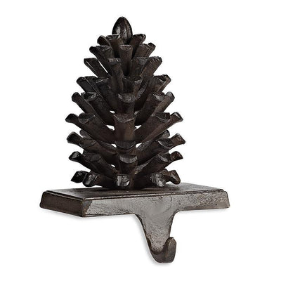 Pinecone Christmas Stocking Holder - Brown
