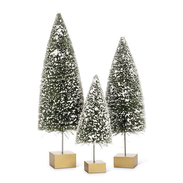 Large Snowy Bottle Brush Tree | Putti Christmas Decorations