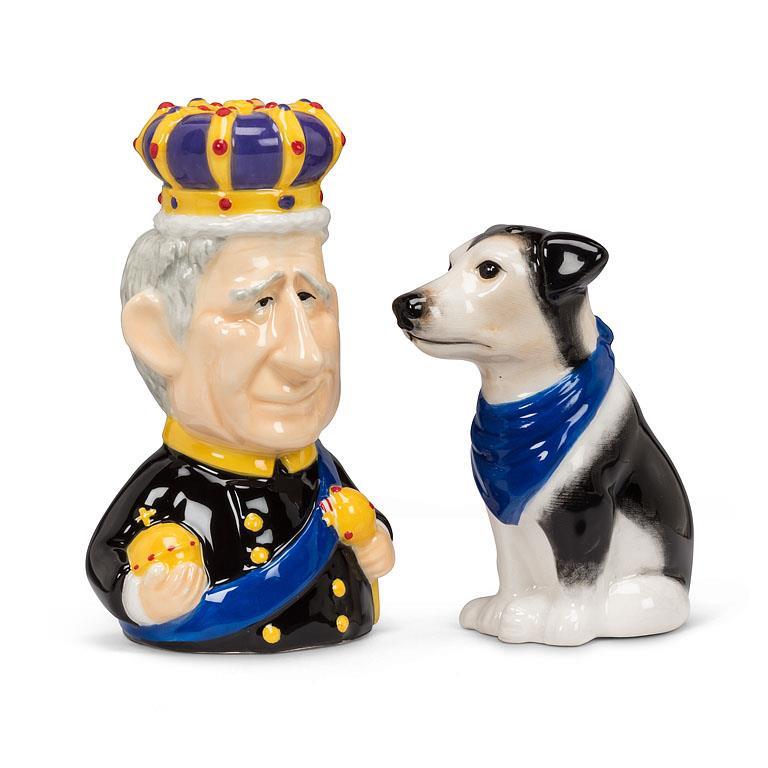 King and Jack Russell Salt and Pepper Set