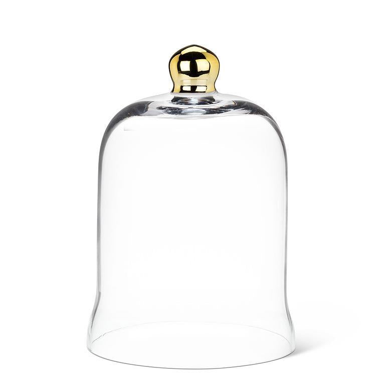 Bell Shaped Cloche with Gold - Medium  | Putti Fine Furnishings Canada