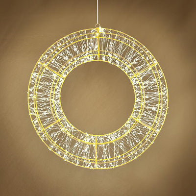 Micro LED Gold Wreath - Medium