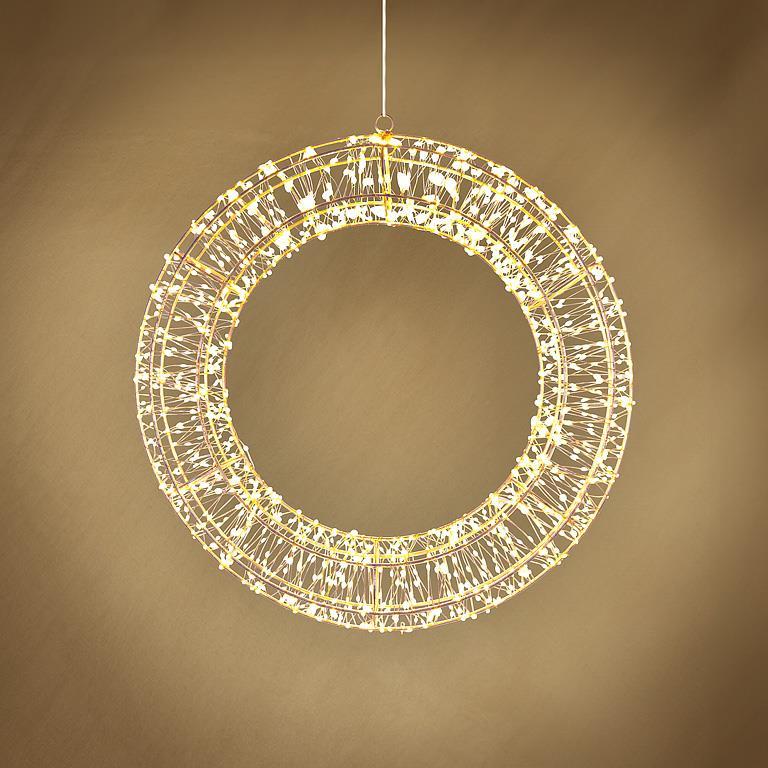 Micro LED Gold Wreath - Small