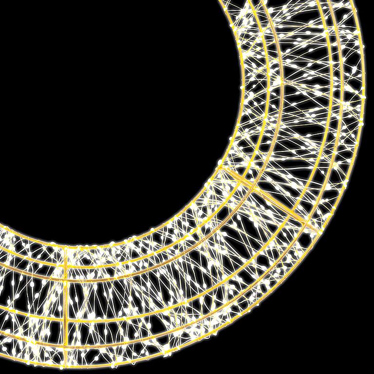 Micro LED Gold Wreath - Extra Large