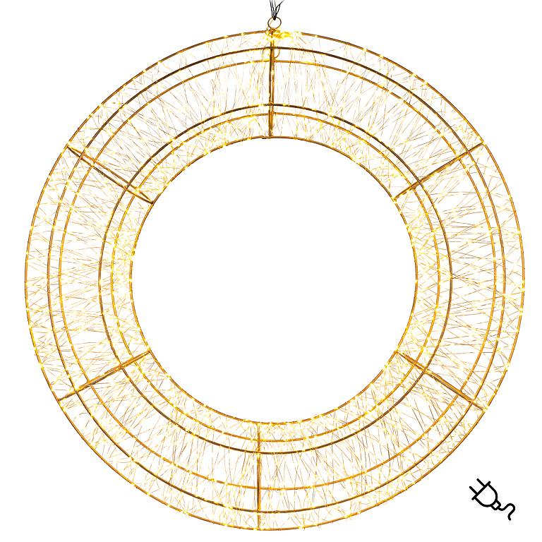 Micro LED Gold Wreath - Extra Large