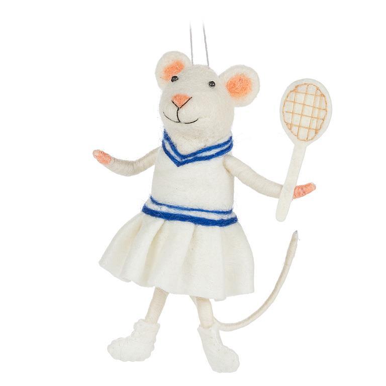 Tennis Mouse Ornaments | Putti Christmas Decorations