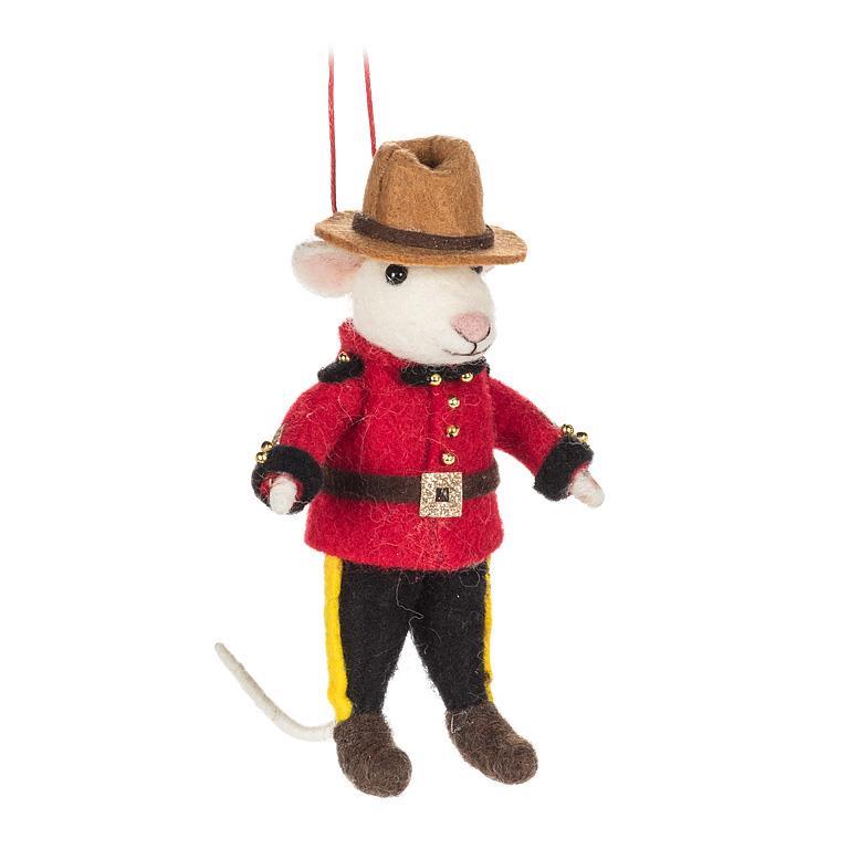 Mountie Mouse Ornament | Putti Christmas Decorations