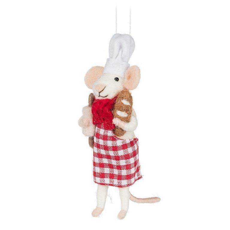 Pastry Chef Mouse Ornament  | Putti Christmas