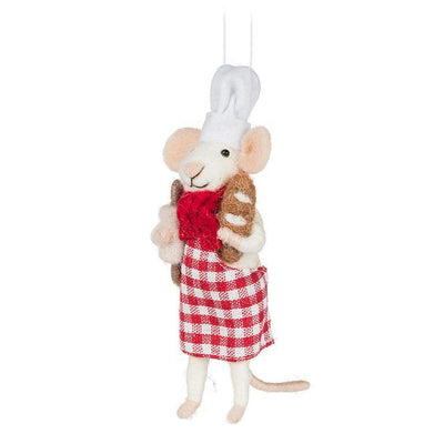 Pastry Chef Mouse Ornament  | Putti Christmas
