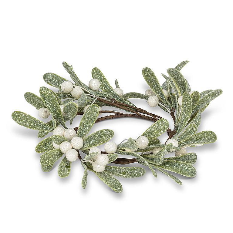 Frosted Mistletoe Candle Ring