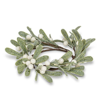 Frosted Mistletoe Candle Ring