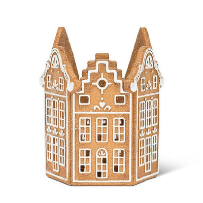 Gingerbread House Pillar Holder | Putti Christmas Decorations