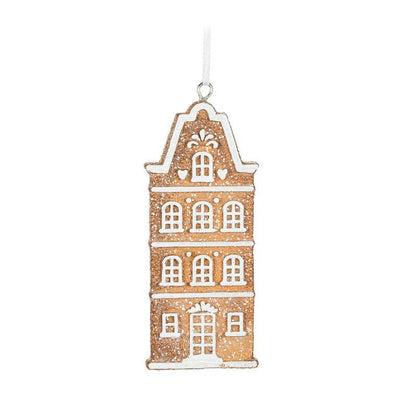 Iced Gingerbread House Ornament | Putti Christmas Decorations