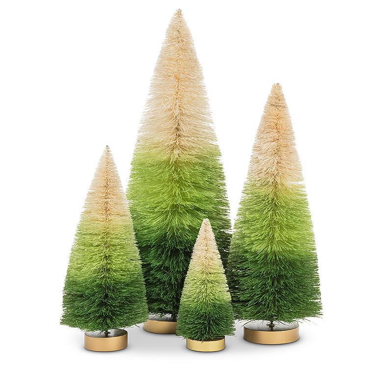 Small Ombre Green Brush Tree