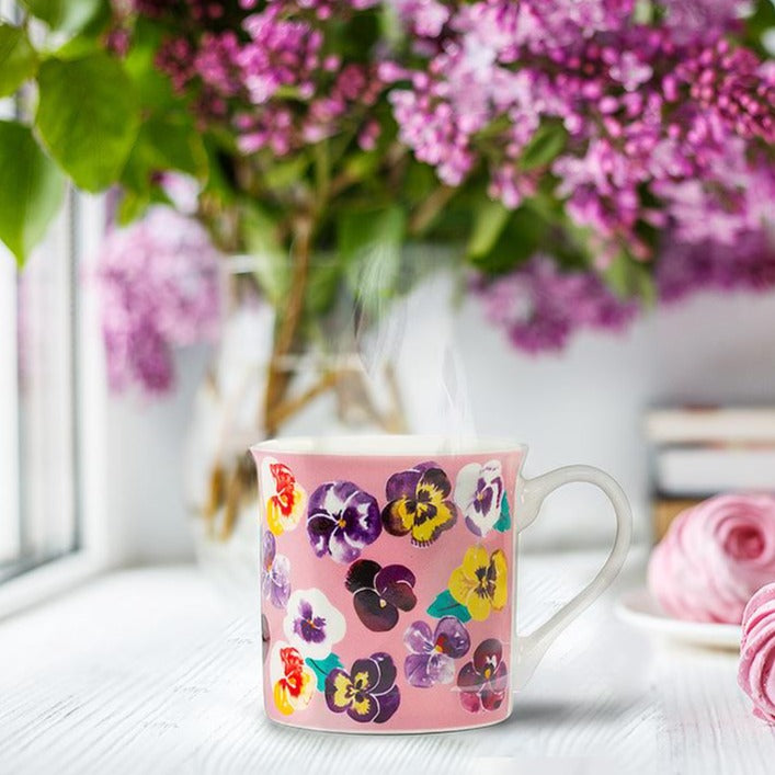 Pansies Mug | Putti Fine Furnishings Canada