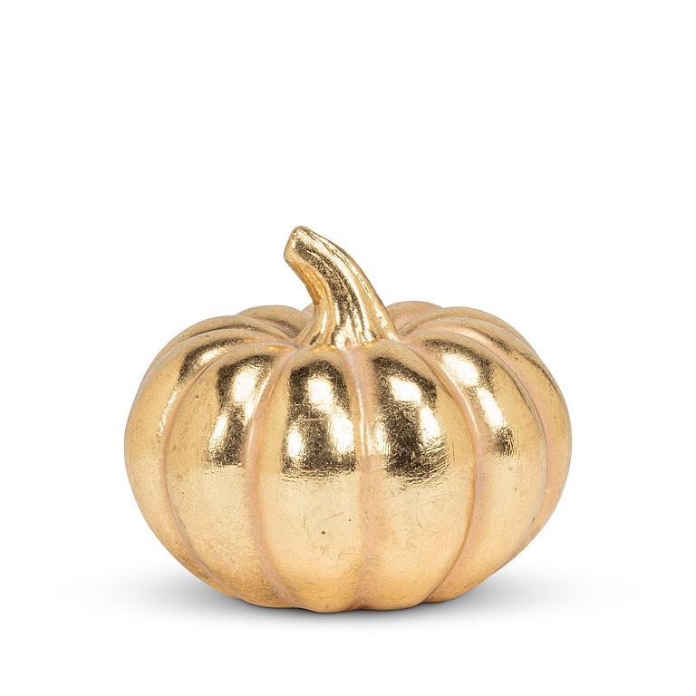 Golden Classic Pumpkin - Medium | Putti Autumn Decor