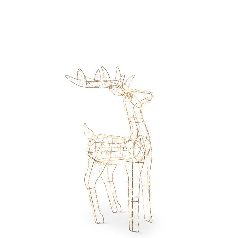 Gold Micro Light LED Reindeer - 600 Lights Medium