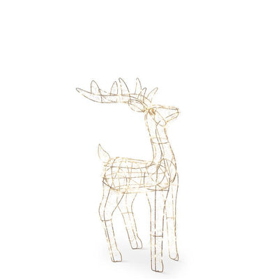 Gold Micro Light LED Reindeer - 600 Lights Medium