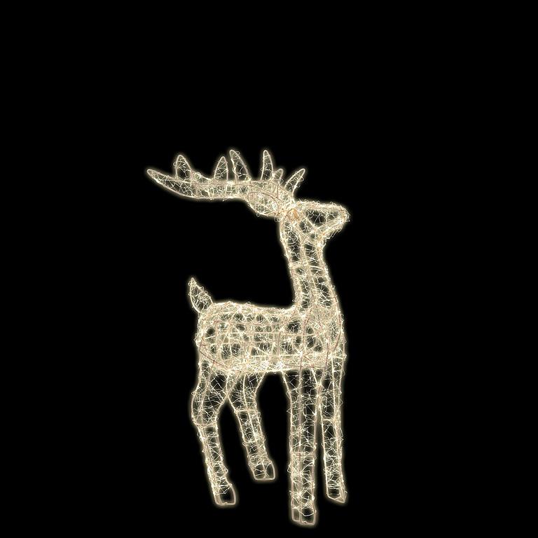 Gold Micro Light LED Reindeer - 600 Lights Medium