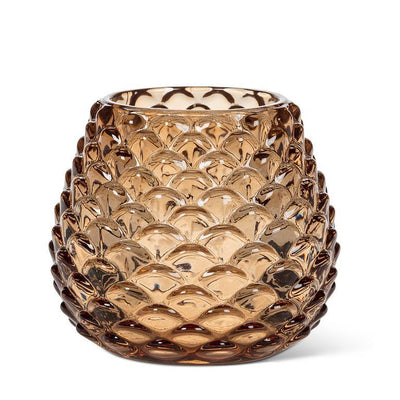 Medium Pinecone Tealight Amber | Putti Christmas Decor