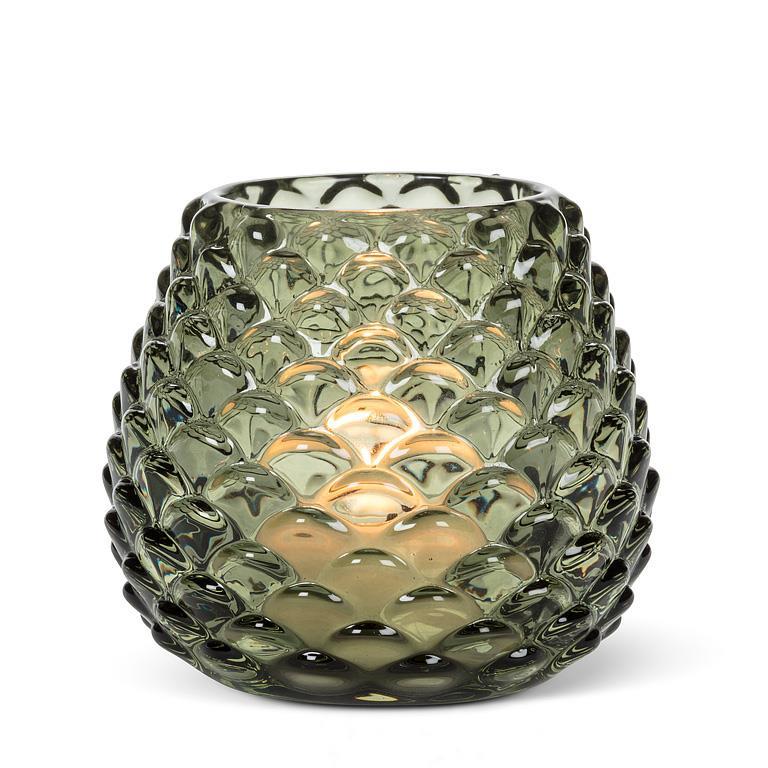 Medium Pinecone Tealight Green