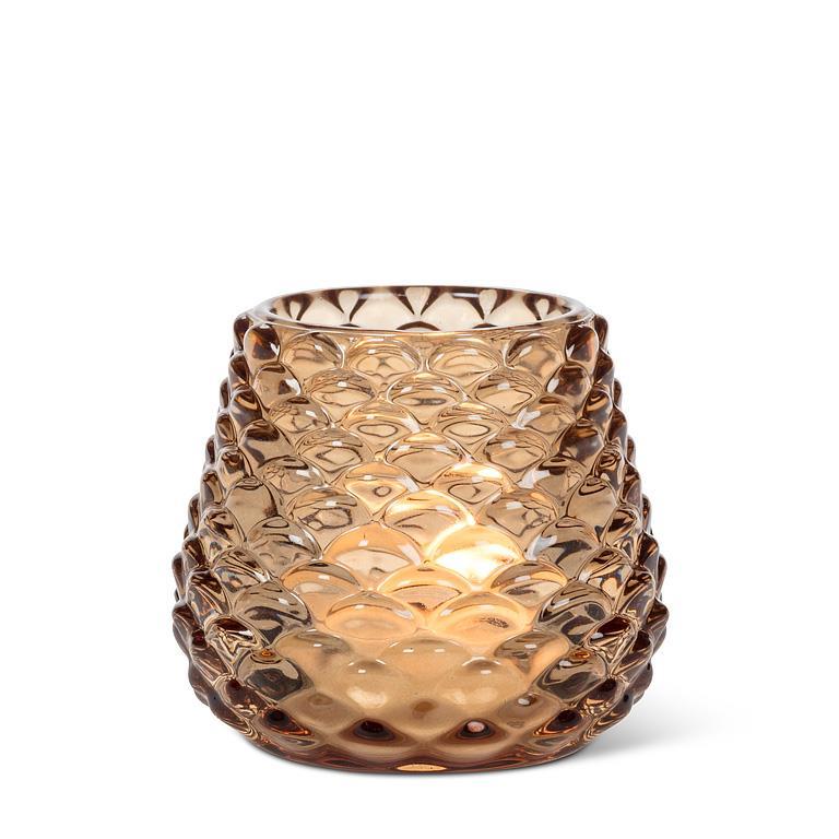 Small Pinecone Tealight Amber