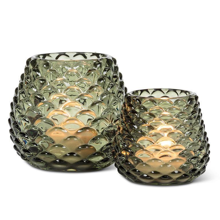 Small Pinecone Tealight Green