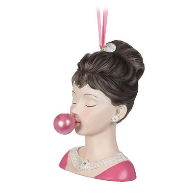Bubblegum Lady Ornament | Putti Christmas Decorations