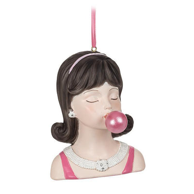 Bubblegum Lady Ornament | Putti Christmas Decorations