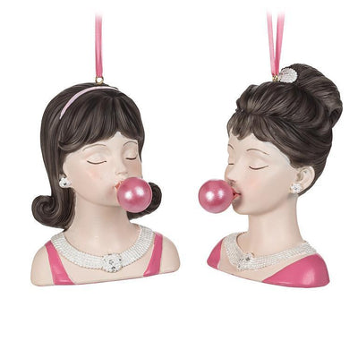 Bubblegum Lady Ornament | Putti Christmas Decorations