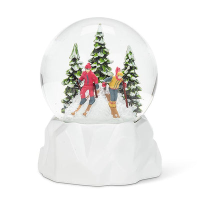 Downhill Skiers Snow Globe