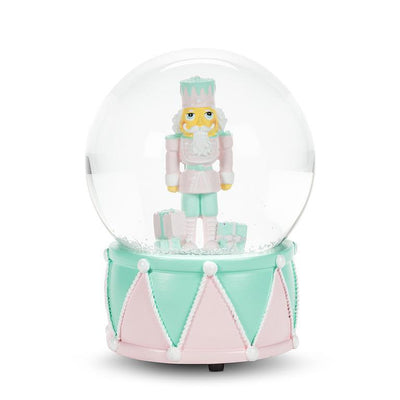 Pastel Medium Nutcracker Snowglobe with Music | Putti Christmas