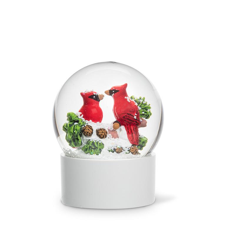 Cardinal Pair Snow Globe | Putti Christmas Decorations