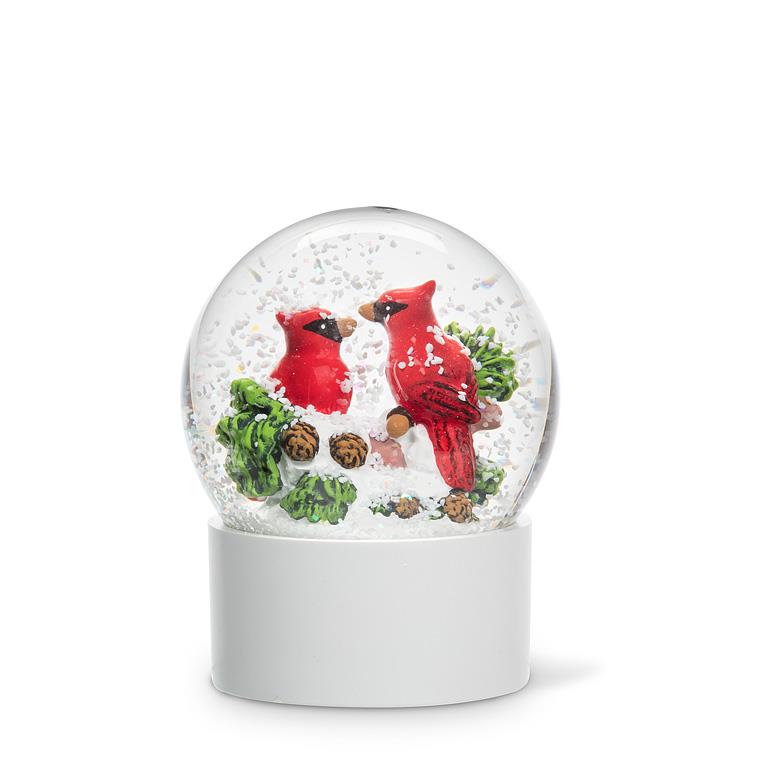 Cardinal Pair Snow Globe | Putti Christmas Decorations