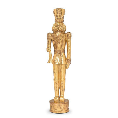 Tall Standing Gold Soldier with Horn