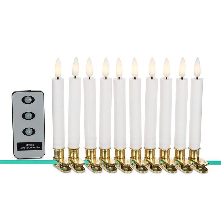 LED Tree Clip Candles with Remote