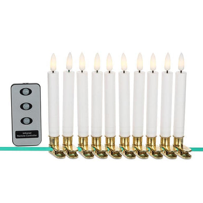 LED Tree Clip Candles with Remote