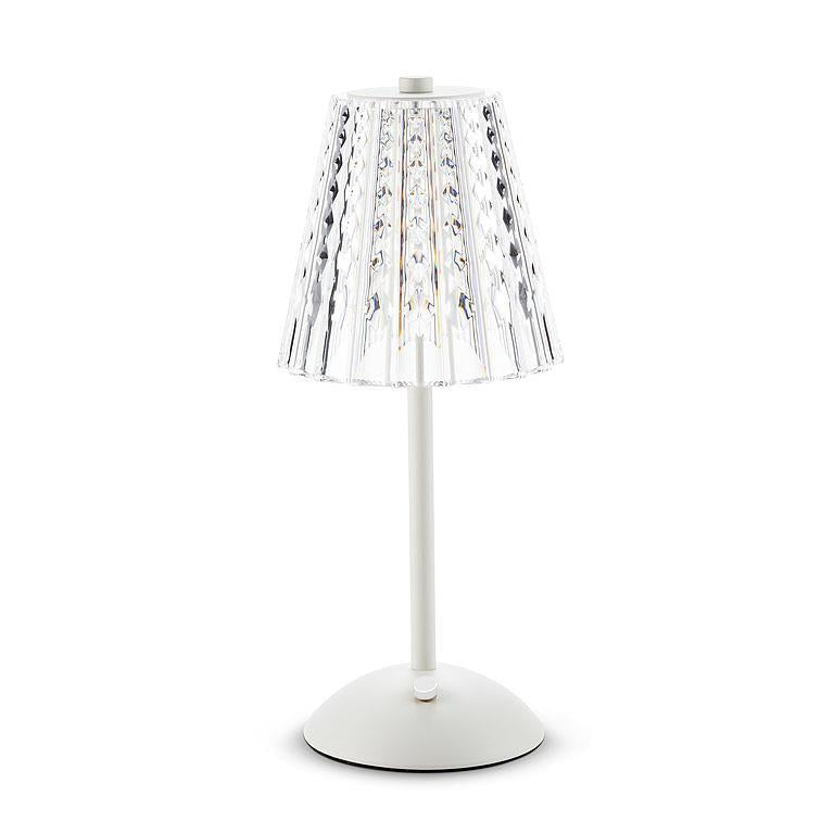 Crystal Shade LED Table Light - White