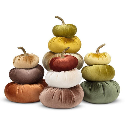Velvet Pumpkin Stack | Putti Fine Furnishings Canada