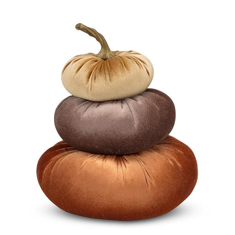 Velvet Pumpkin Stack | Putti Fine Furnishings Canada