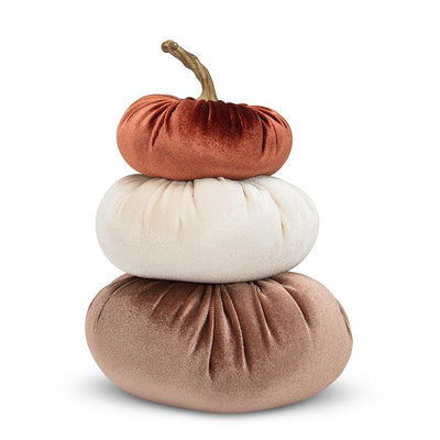 Velvet Pumpkin Stack | Putti Fine Furnishings Canada