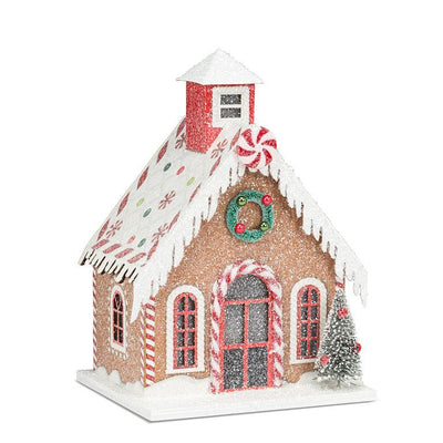 Medium Candy Covered LED House | Putti Christmas Decor
