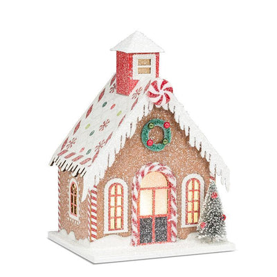 Medium Candy Covered LED House | Putti Christmas Decor