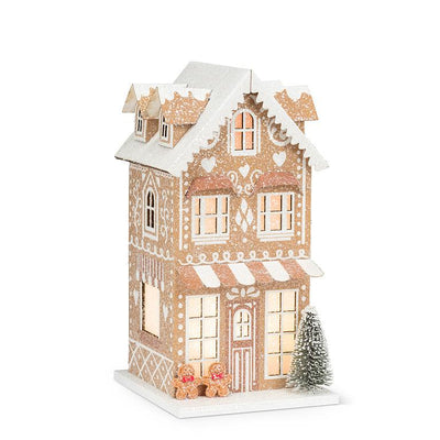Medium Tall Gingerbread LED House | Putti Christmas Decor