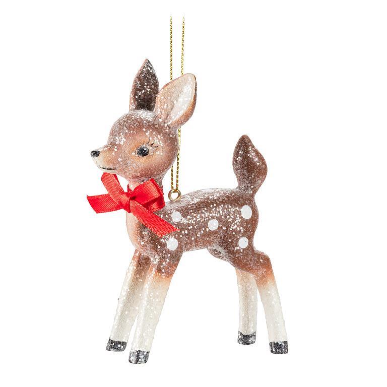 Vintage Standing Fawn Ornament | Putti Christmas Decorations