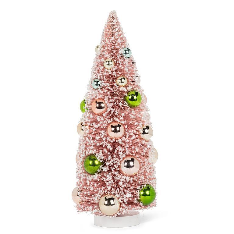 Pink Cone Tree with Balls - Large | Putti Christmas Decor