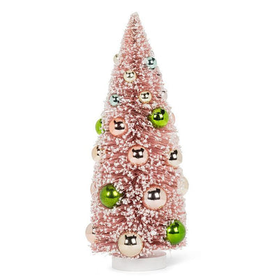 Pink Cone Tree with Balls - Large | Putti Christmas Decor