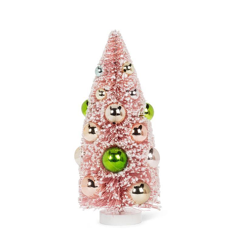 Pink Cone Tree with Balls - Medium