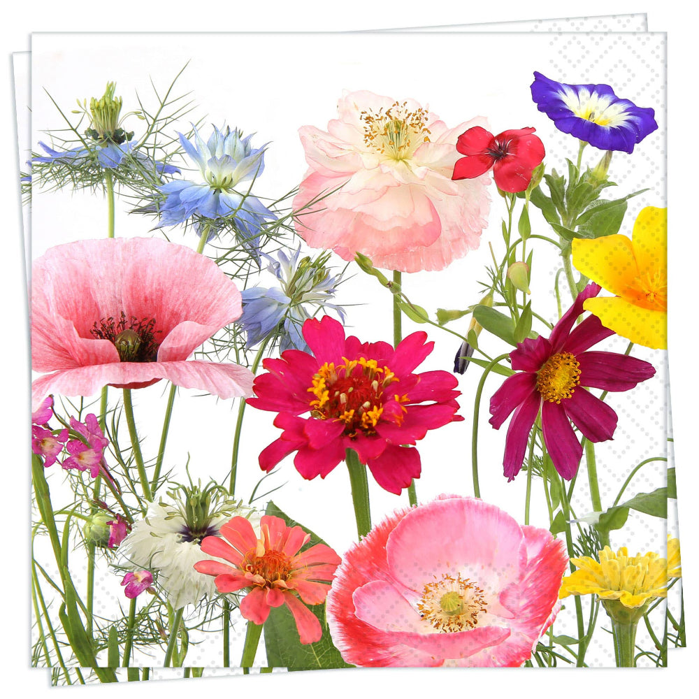 Wildflower garden  Luncheon Napkin | Putti Party Supplies