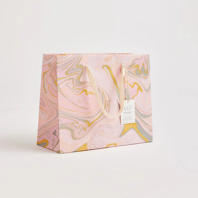Hand Marbled Gift Bags Pastel - Medium