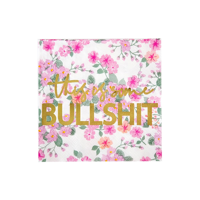 "This is Some Bullshit" Floral Cocktail Napkins
